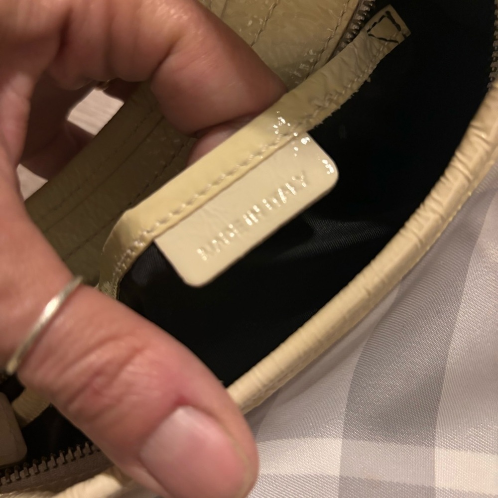 Burberry Ivory Beat Check Canvas Hobo Bag - Picture 15 of 15